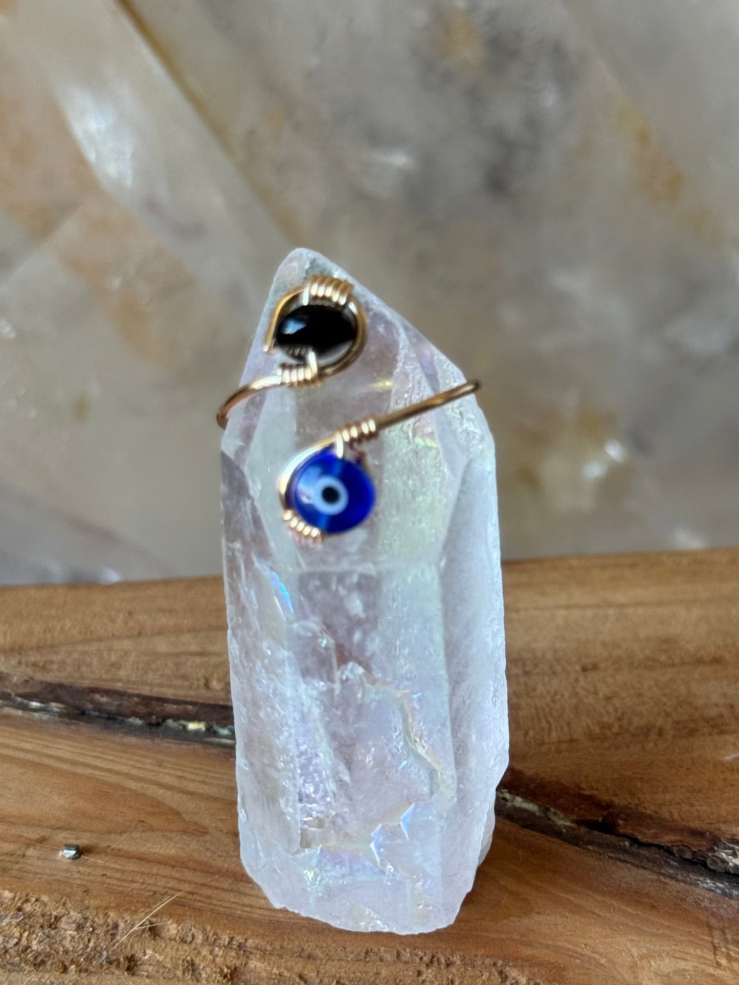 Crystal Ring - Black Onyx Blue Eye