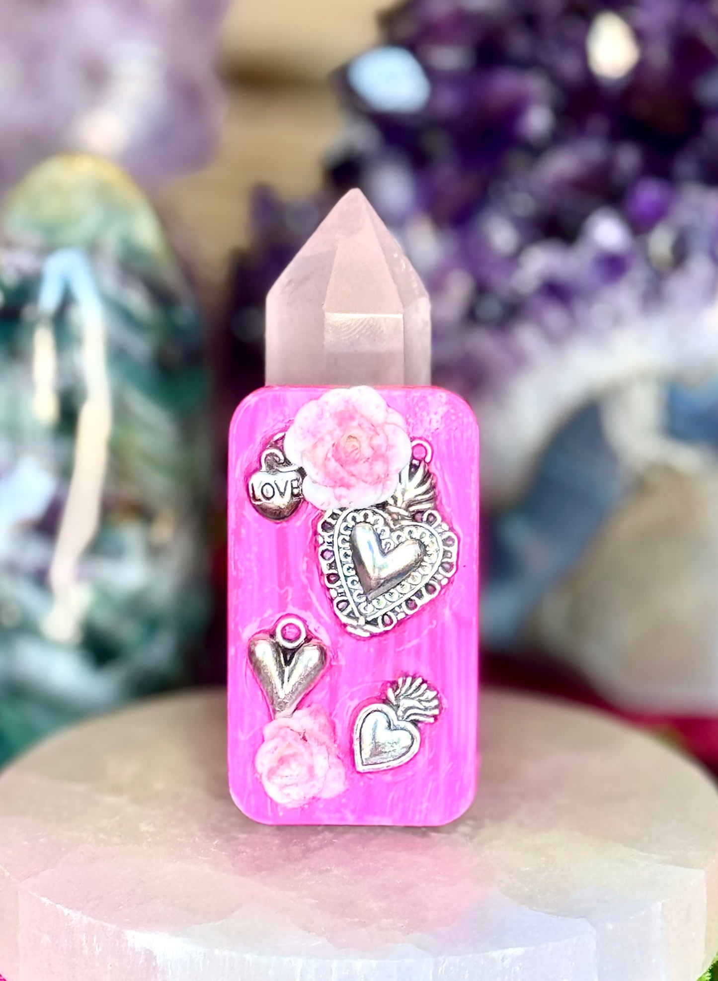 Matchstick Box - Pink with White