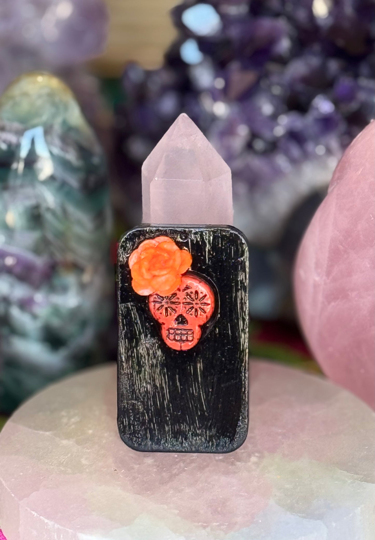 Matchstick Box - Black with Orange