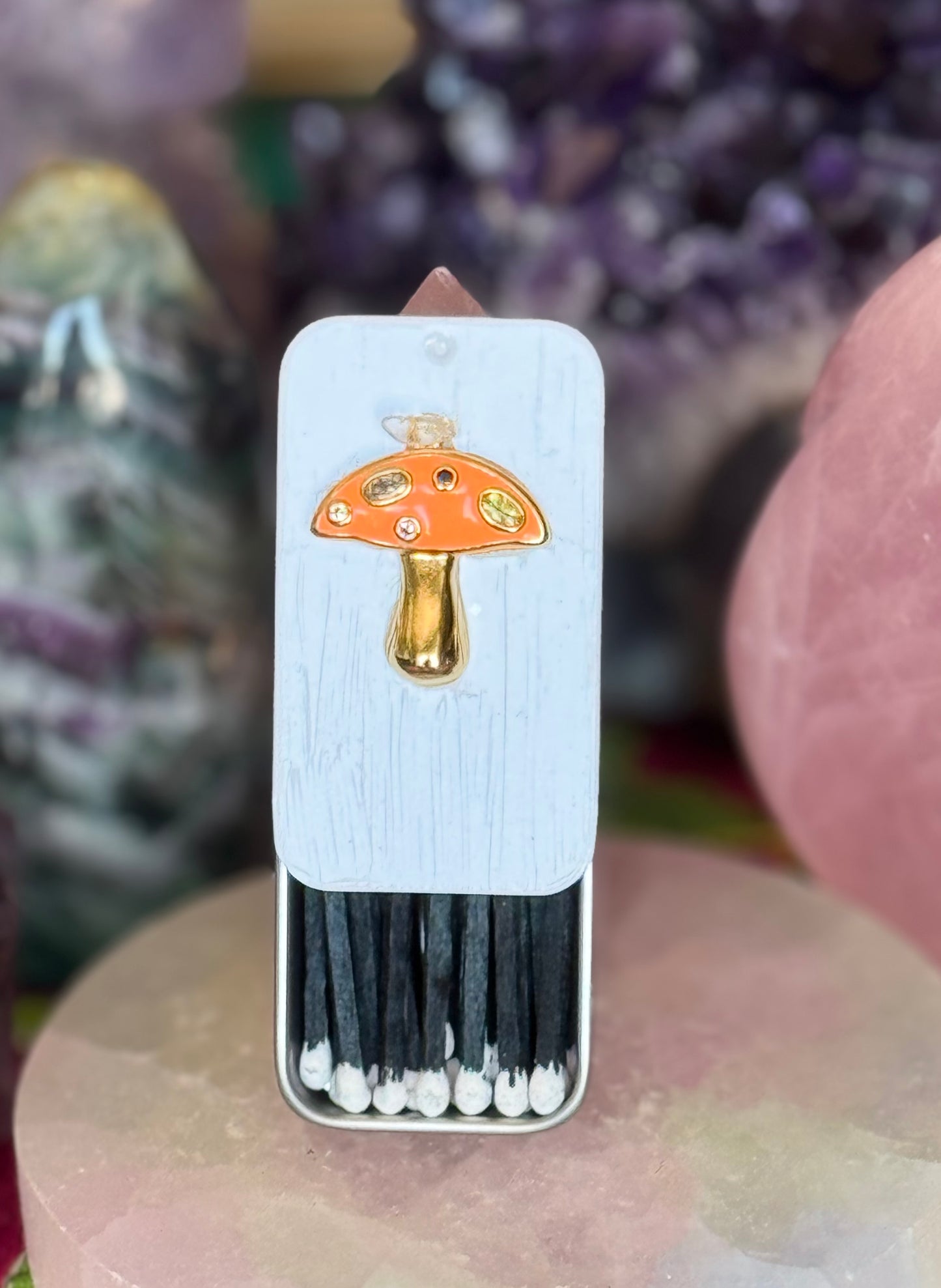 Matchstick Box - Orange Mushroom