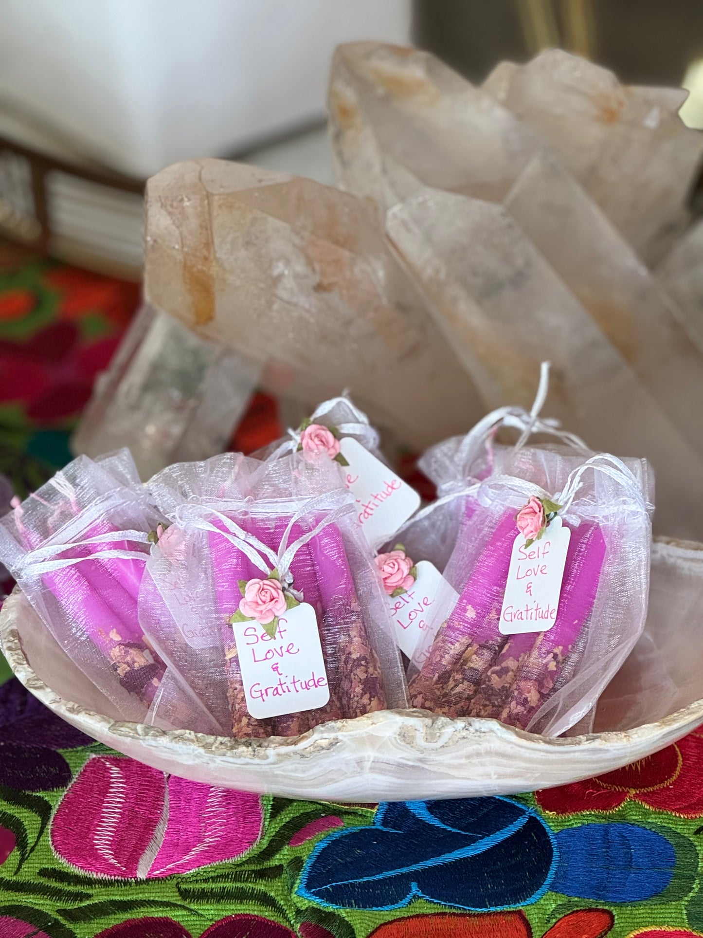 Love & Gratitude Candles (Pink 4.5 in)