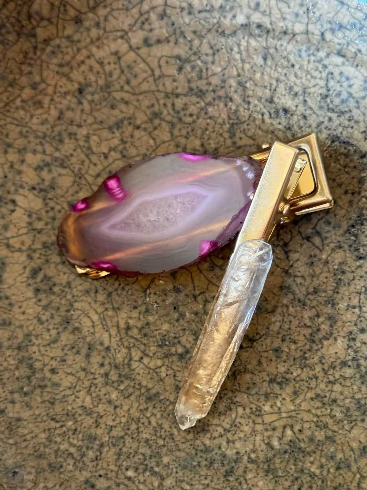 Hair-Pin Crystal Magenta