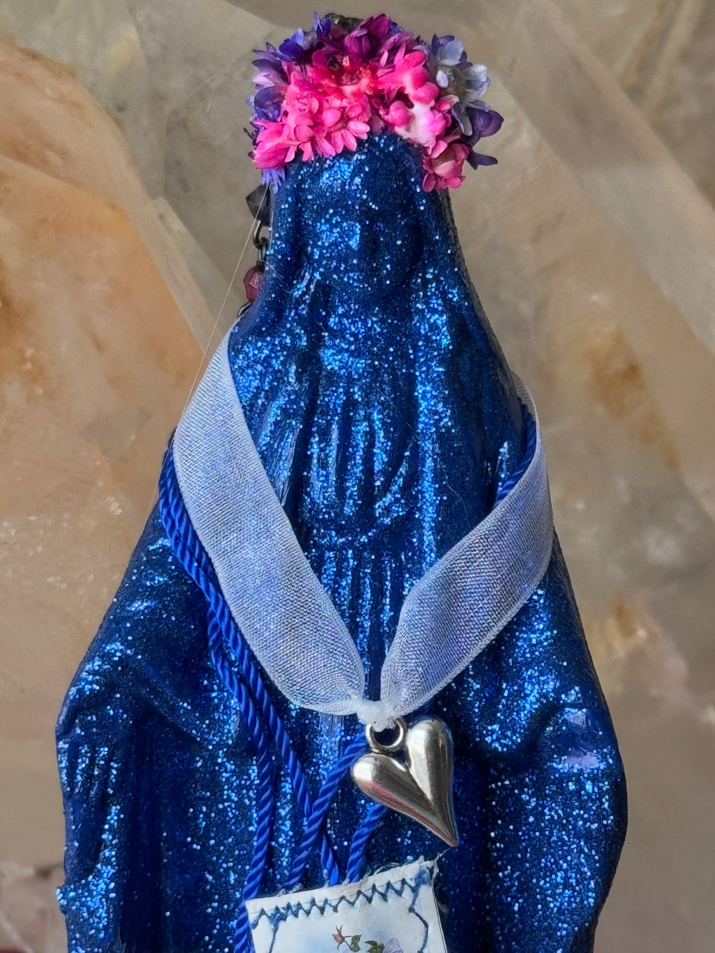 Small Holy Mother Statue (Dark Blue)