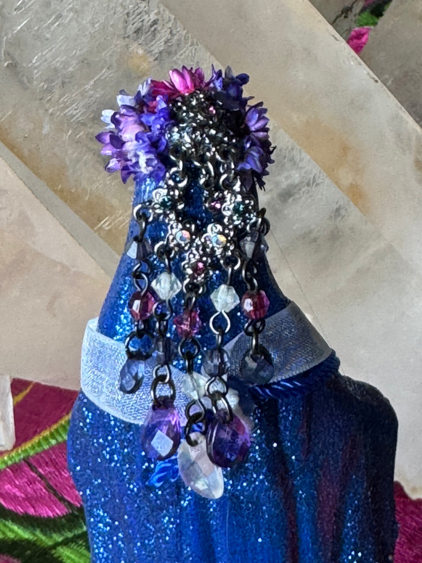 Small Holy Mother Statue (Dark Blue)