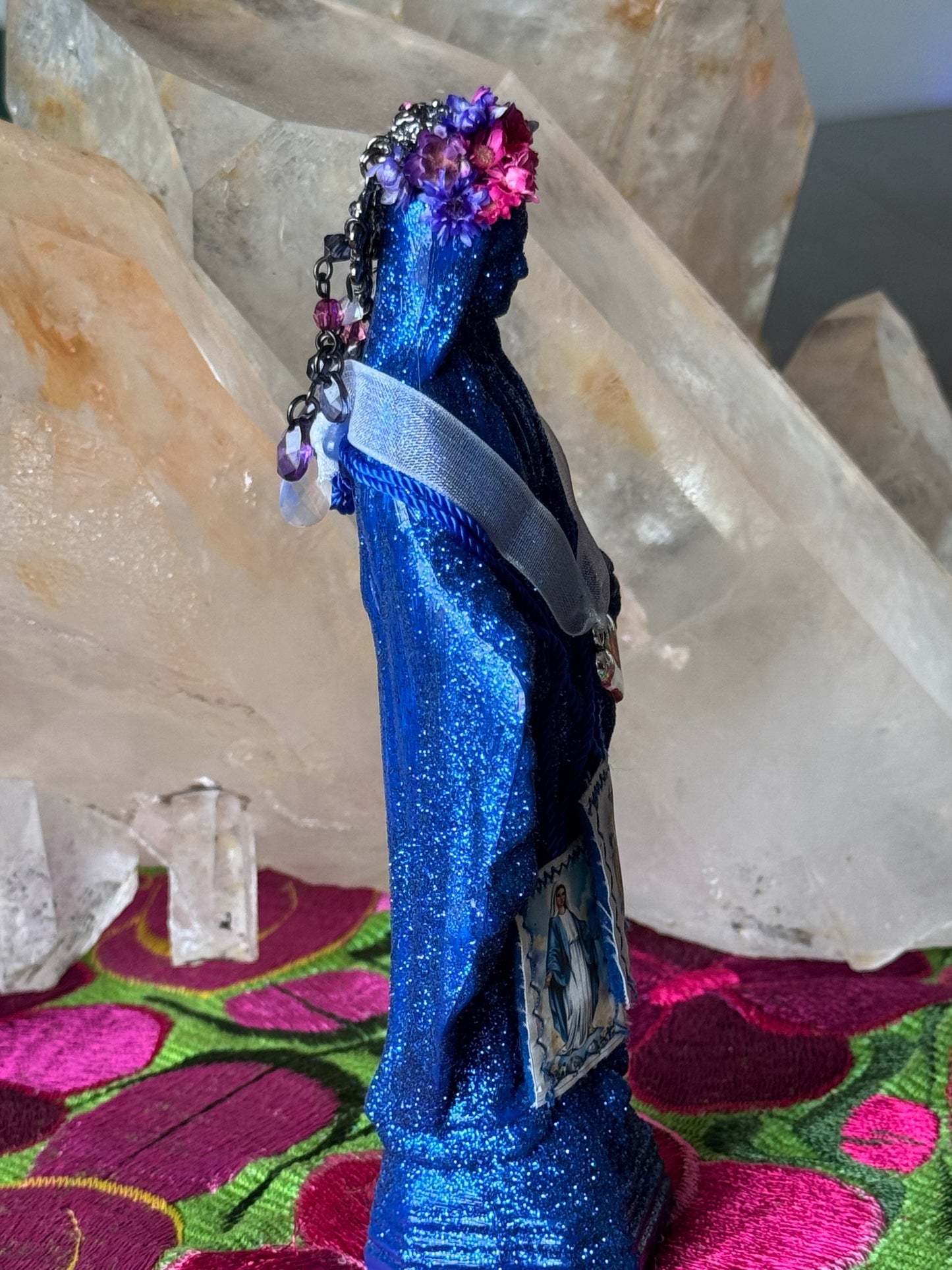 Small Holy Mother Statue (Dark Blue)