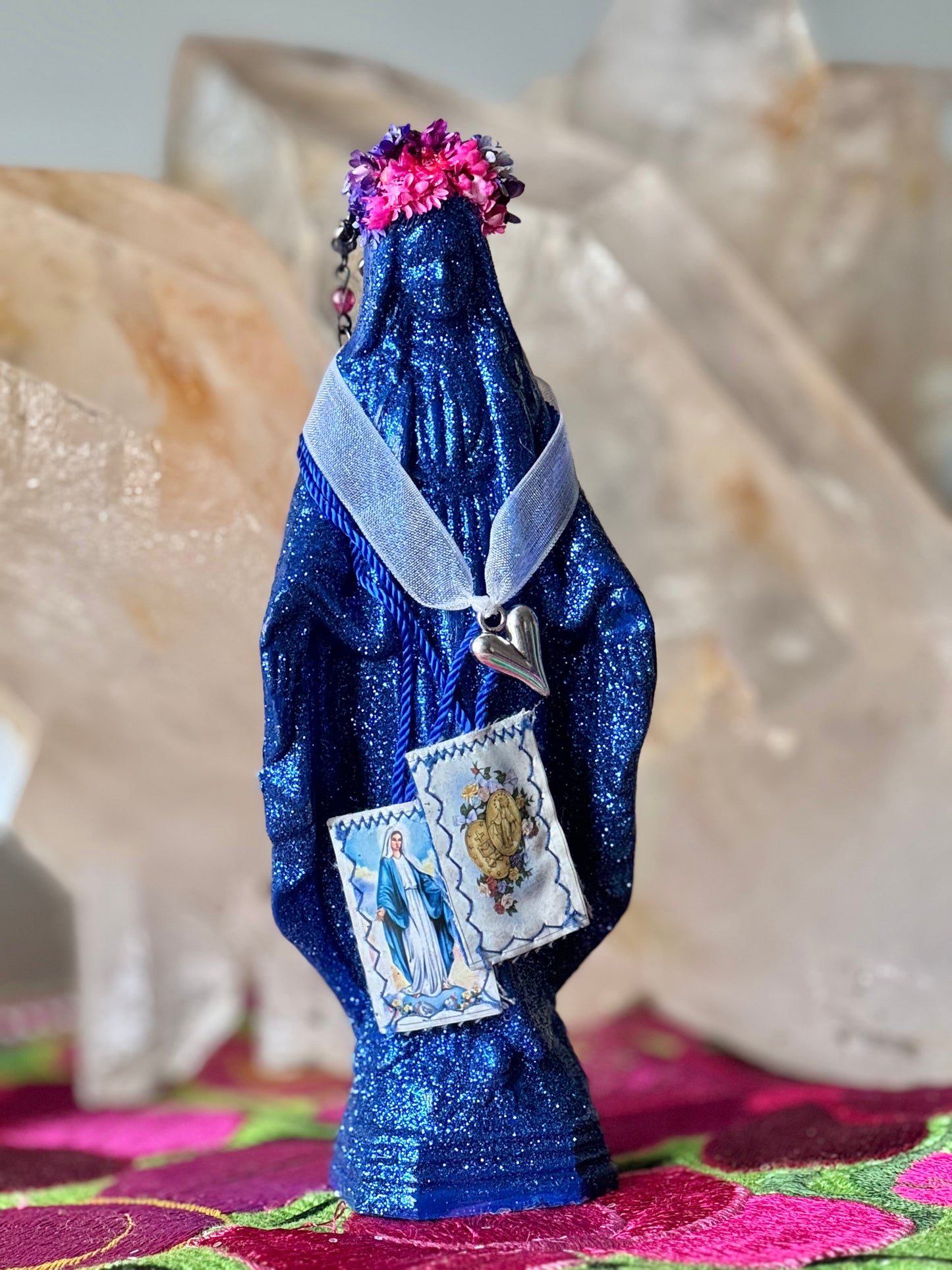 Small Holy Mother Statue (Dark Blue)