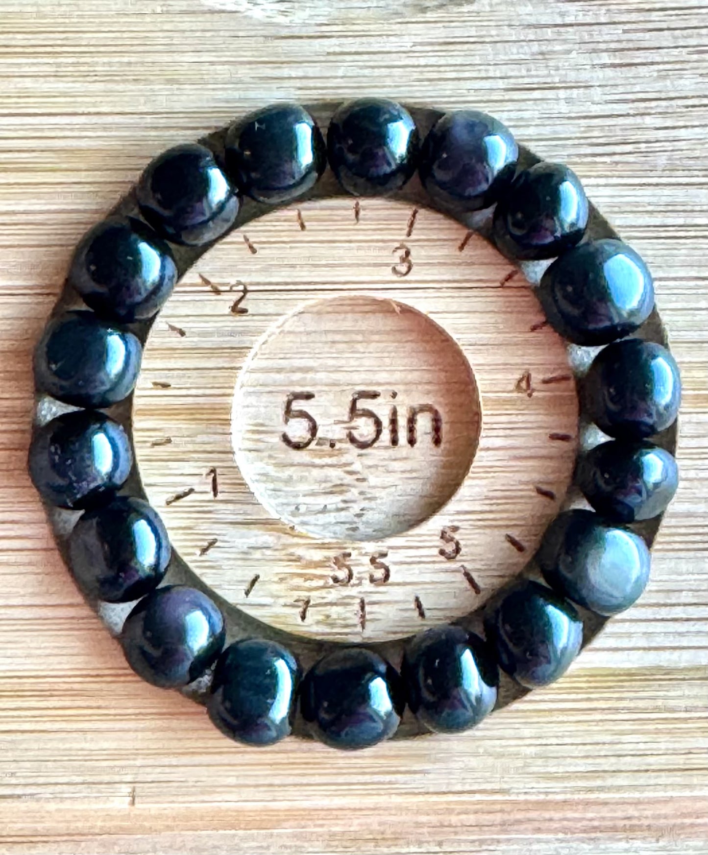 Stone Bead Bracelet - Rainbow Obsidian